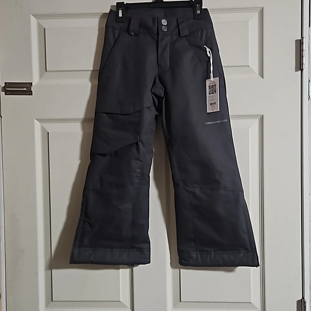 Obermeyer Youth Brisk Snow Pants: GRAY: NEW WITH TAGS: SIZE XS (6-7)